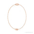 Sapphire Row Engravable Keyhole Bracelet - 14K Rose Gold (view 2)