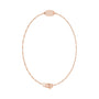 Sapphire Row Engravable Keyhole Bracelet - 14K Rose Gold (view 2)