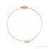 Sapphire Row Engravable Keyhole Bracelet - 14K Rose Gold (view 4)