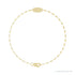 Sapphire Row Engravable Keyhole Bracelet - 14K Yellow Gold