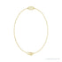 Sapphire Row Engravable Keyhole Bracelet - 14K Yellow Gold (view 2)
