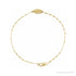 Sapphire Row Engravable Keyhole Bracelet - 14K Yellow Gold (view 4)