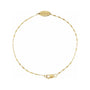 Sapphire Row Engravable Keyhole Bracelet - 14K Yellow Gold (view 4)
