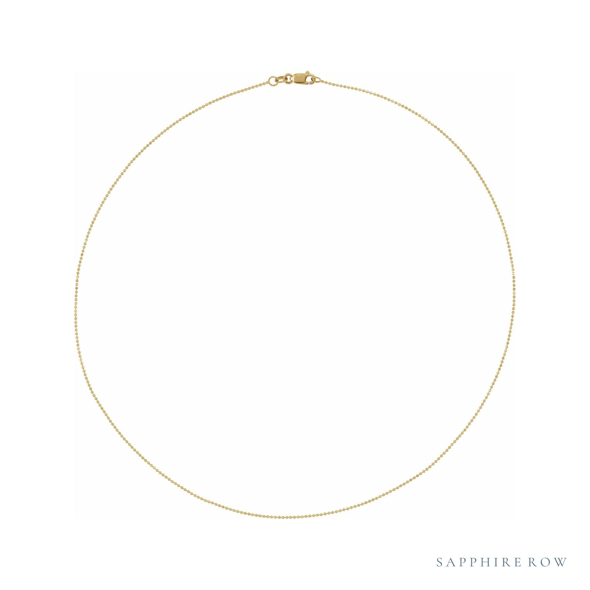 Sapphire Row Diamond-Cut Bead Chain Bracelet - 14K Yellow Gold