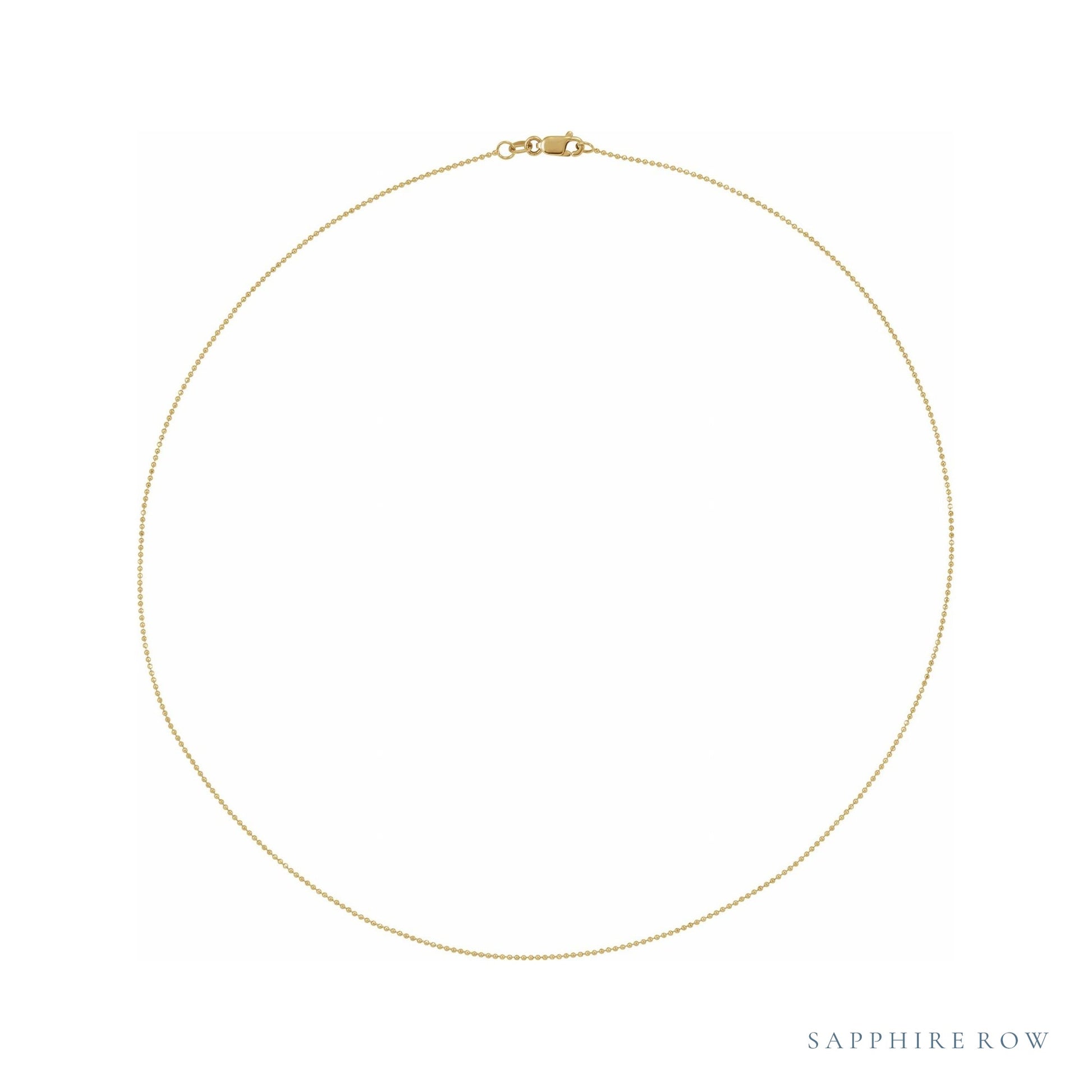 Sapphire Row Diamond-Cut Bead Chain Bracelet - 14K Yellow Gold