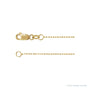 Sapphire Row Diamond-Cut Bead Chain Bracelet - 14K Yellow Gold (view 2)