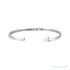 Sapphire Row Natural Diamond Inlay Bangle - 14K White Gold (view 2)
