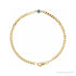 Sapphire Row Natural Bezel-Set Gemstone Curb Bracelet - Peridot