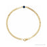Sapphire Row Natural Bezel-Set Gemstone Curb Bracelet - Blue Sapphire