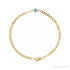 Sapphire Row Natural Bezel-Set Gemstone Curb Bracelet - Blue Zircon