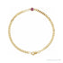 Sapphire Row Natural Bezel-Set Gemstone Curb Bracelet - Pink Tourmaline