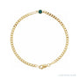 Sapphire Row Lab-Grown Bezel-Set Gemstone Curb Bracelet - Alexandrite