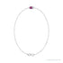 Sapphire Row Natural Bezel-Set Gemstone Solitaire Bracelet - Pink Tourmaline, 14K White Gold (view 2)