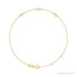 Sapphire Row Natural Bezel-Set Gemstone Solitaire Bracelet - White Sapphire, 14K Yellow Gold
