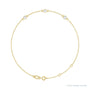 Sapphire Row Natural Bezel-Set Gemstone Solitaire Bracelet - White Sapphire, 14K Yellow Gold