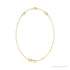 Sapphire Row Natural Bezel-Set Gemstone Solitaire Bracelet - White Sapphire, 14K Yellow Gold (view 2)