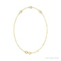 Sapphire Row Natural Bezel-Set Gemstone Solitaire Bracelet - White Sapphire, 14K Yellow Gold (view 2)