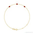 Sapphire Row Natural Bezel-Set Gemstone Solitaire Bracelet - Ruby, 14K Yellow Gold
