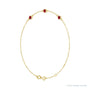 Sapphire Row Natural Bezel-Set Gemstone Solitaire Bracelet - Ruby, 14K Yellow Gold (view 2)