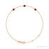 Sapphire Row Natural Bezel-Set Gemstone Solitaire Bracelet - Mozambique Garnet, 14K Rose Gold