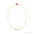 Sapphire Row Natural Bezel-Set Gemstone Solitaire Bracelet - Pink Tourmaline, 14K Yellow Gold (view 2)