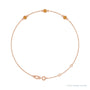 Sapphire Row Natural Bezel-Set Gemstone Solitaire Bracelet - Citrine, 14K Rose Gold