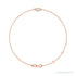 Sapphire Row Natural Bezel-Set Gemstone Solitaire Bracelet - Diamond, 14K Rose Gold