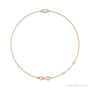 Sapphire Row Natural Bezel-Set Gemstone Solitaire Bracelet - Diamond, 14K Rose Gold