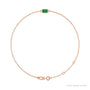 Sapphire Row Natural Bezel-Set Gemstone Solitaire Bracelet - Emerald, 14K Rose Gold