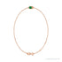 Sapphire Row Natural Bezel-Set Gemstone Solitaire Bracelet - Emerald, 14K Rose Gold (view 2)