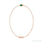 Sapphire Row Natural Bezel-Set Gemstone Solitaire Bracelet - Emerald, 14K Rose Gold (view 2)