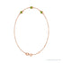Sapphire Row Natural Bezel-Set Gemstone Solitaire Bracelet - Peridot, 14K Rose Gold (view 2)