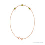 Sapphire Row Natural Bezel-Set Gemstone Solitaire Bracelet - Peridot, 14K Rose Gold (view 2)
