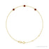 Sapphire Row Natural Bezel-Set Gemstone Solitaire Bracelet - Mozambique Garnet, 14K Yellow Gold