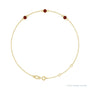 Sapphire Row Natural Bezel-Set Gemstone Solitaire Bracelet - Mozambique Garnet, 14K Yellow Gold