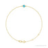 Sapphire Row Natural Bezel-Set Gemstone Solitaire Bracelet - Aquamarine, 14K Yellow Gold