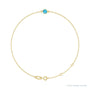 Sapphire Row Natural Bezel-Set Gemstone Solitaire Bracelet - Aquamarine, 14K Yellow Gold