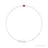 Sapphire Row Natural Bezel-Set Gemstone Solitaire Bracelet - Mozambique Garnet, Platinum