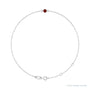 Sapphire Row Natural Bezel-Set Gemstone Solitaire Bracelet - Mozambique Garnet, Platinum