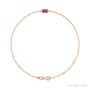 Sapphire Row Natural Bezel-Set Gemstone Solitaire Bracelet - Pink Tourmaline, 14K Rose Gold