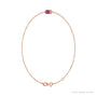 Sapphire Row Natural Bezel-Set Gemstone Solitaire Bracelet - Pink Tourmaline, 14K Rose Gold (view 2)