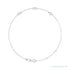 Sapphire Row Natural Bezel-Set Gemstone Solitaire Bracelet - White Sapphire, 14K White Gold