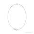 Sapphire Row Natural Bezel-Set Gemstone Solitaire Bracelet - White Sapphire, 14K White Gold (view 2)