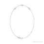 Sapphire Row Natural Bezel-Set Gemstone Solitaire Bracelet - White Sapphire, 14K White Gold (view 2)