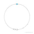 Sapphire Row Natural Bezel-Set Gemstone Solitaire Bracelet - Aquamarine, Platinum