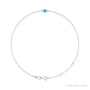 Sapphire Row Natural Bezel-Set Gemstone Solitaire Bracelet - Aquamarine, Platinum