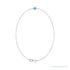 Sapphire Row Natural Bezel-Set Gemstone Solitaire Bracelet - Aquamarine, Platinum (view 2)