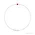 Sapphire Row Natural Bezel-Set Gemstone Solitaire Bracelet - Ruby, Platinum