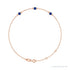 Sapphire Row Natural Bezel-Set Gemstone Solitaire Bracelet - Blue Sapphire, 14K Rose Gold