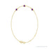 Sapphire Row Natural Bezel-Set Gemstone Solitaire Bracelet - Amethyst, 14K Yellow Gold (view 2)